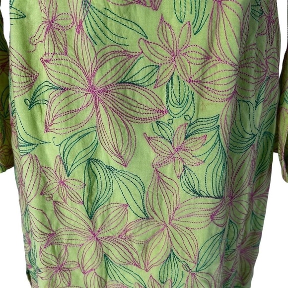 Lilly Pulitzer Vintage Island Floral Embroidery Papaya Tunic Dress, size S - Picture 9 of 13